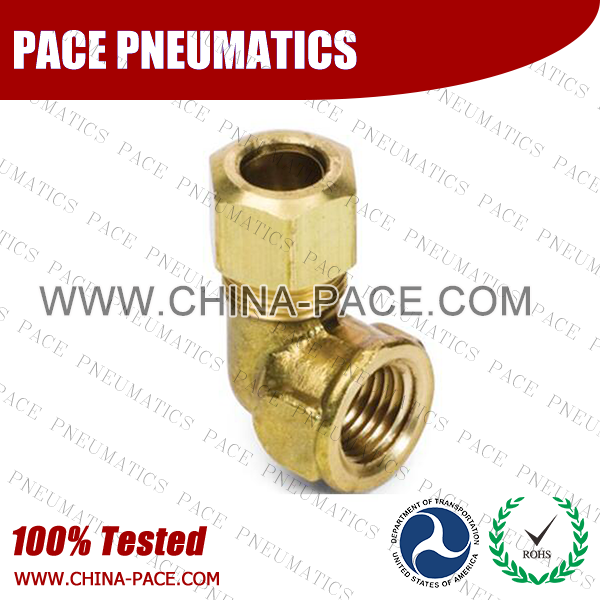 Forged 90 Degree Female Elbow Compression fittings, Brass connectors, Brass Pipe Joint Fittings, Pneumatic Fittings, Air Fittings
